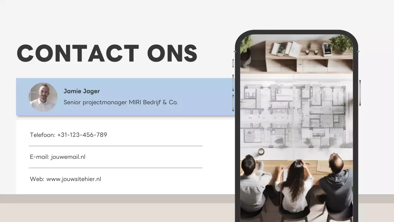 grijs modern bedrijfsplan document