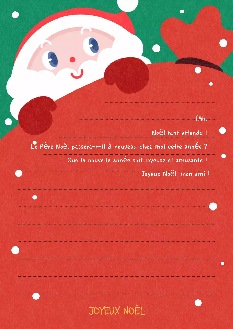 Une carte de Noël rouge et chaleureuse