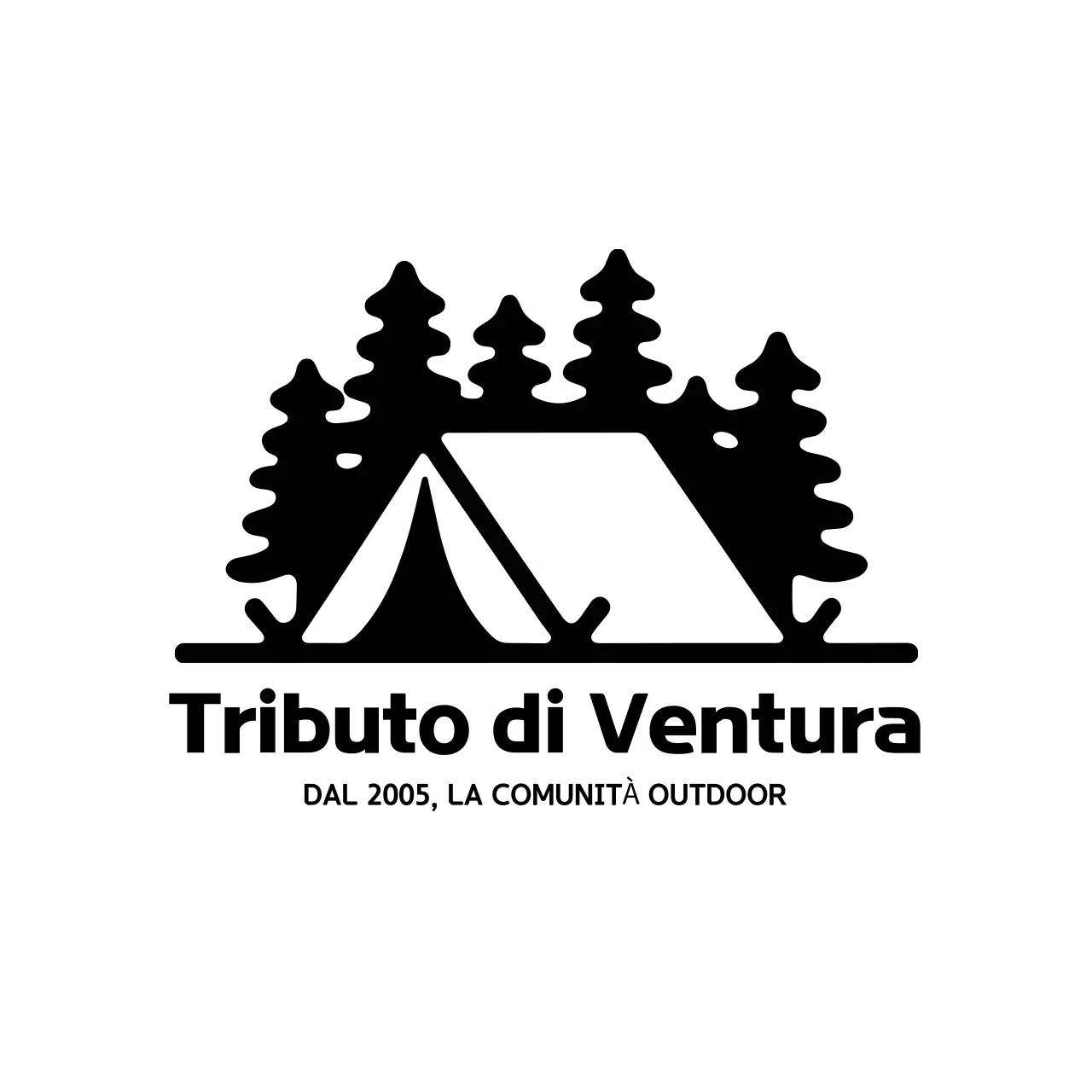logo bianco nero comunità all'aperto stile moderno