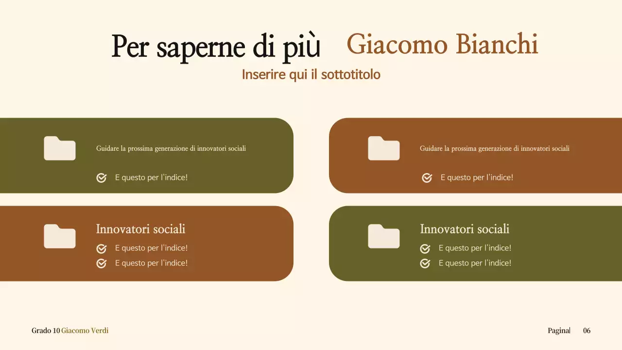 biografia classica beige per l'annuncio scolastico