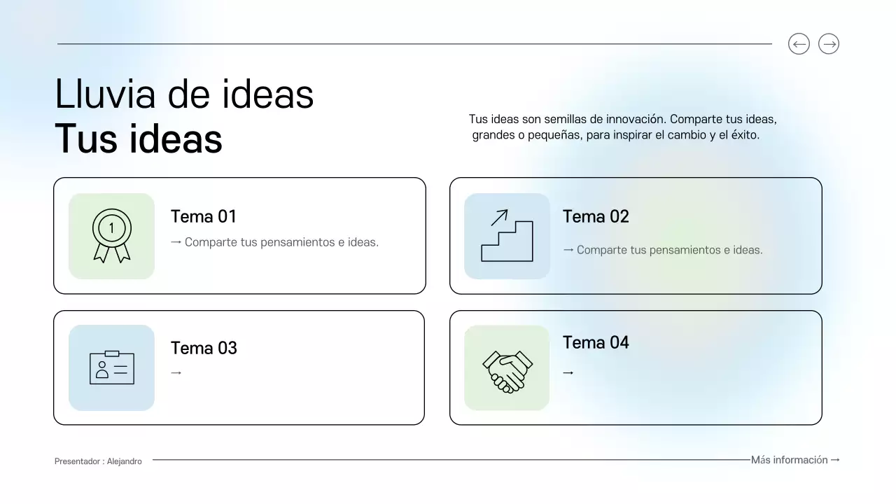 azul y verde limpio digital guía de ideas