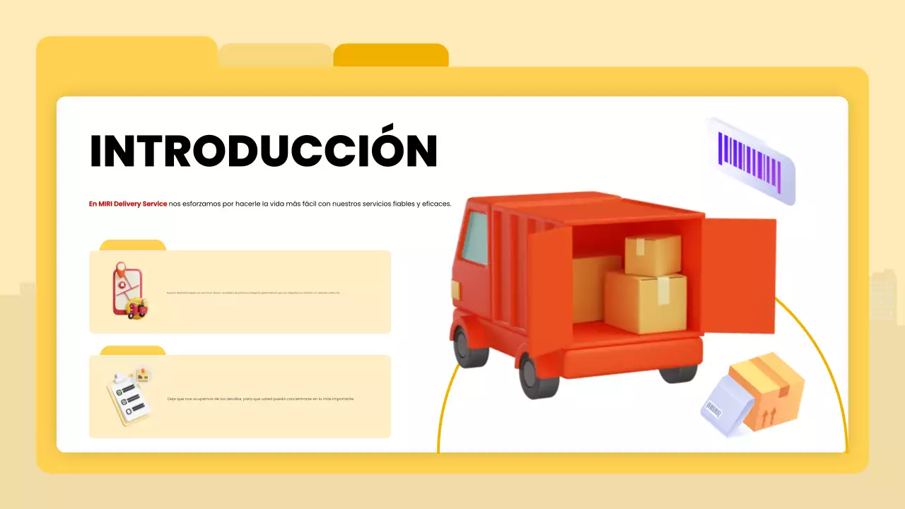 amarillo moderno anuncio de entrega