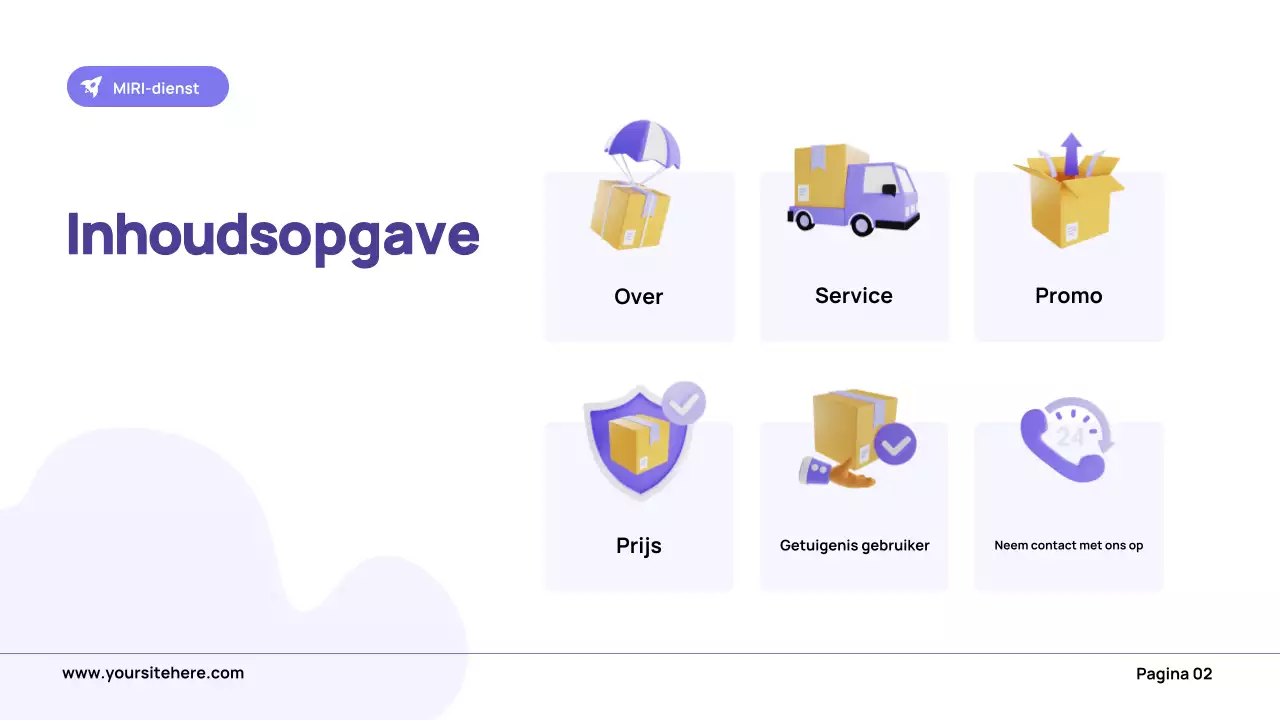 paars moderne transportreclame