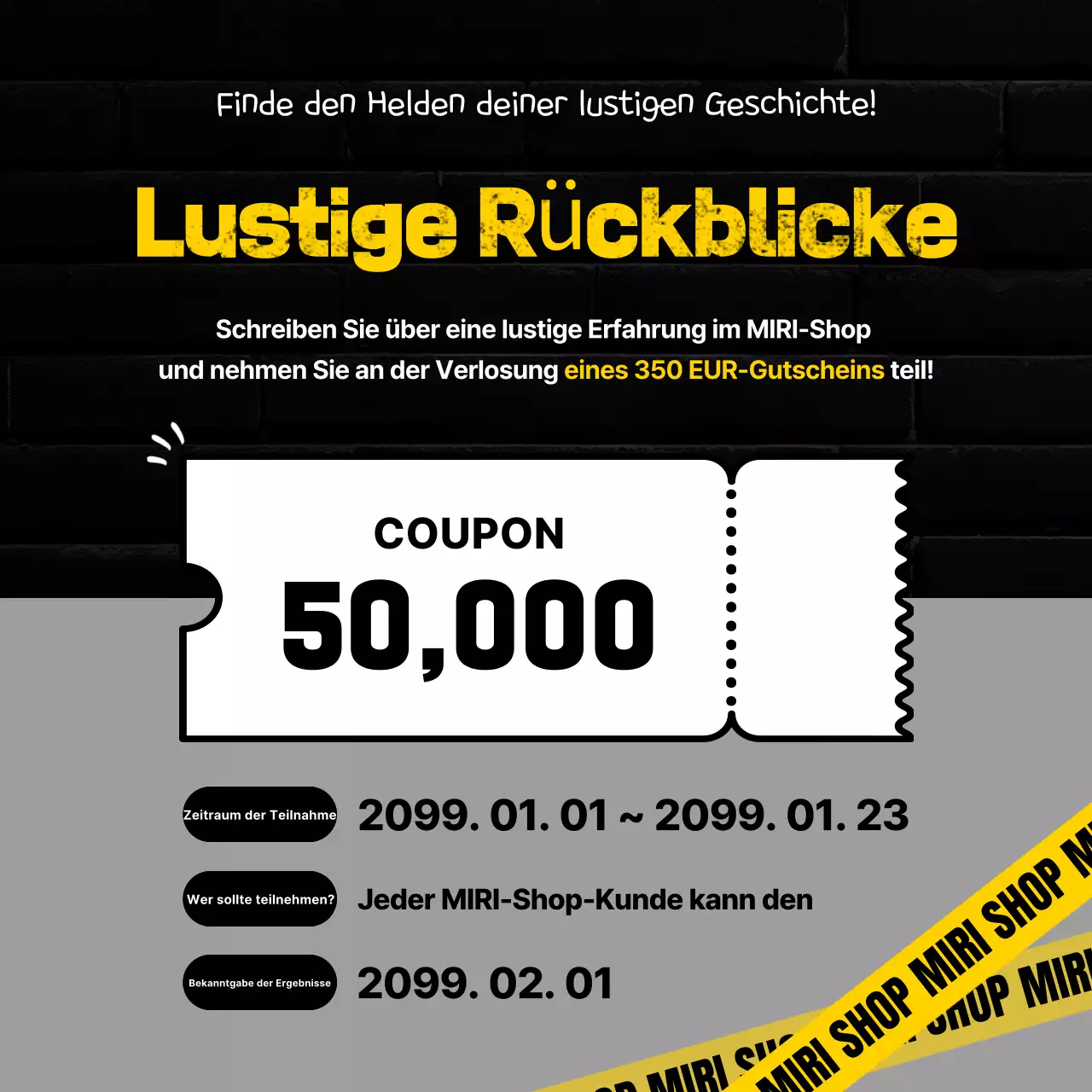 Black Gag Review Event-Anzeigen