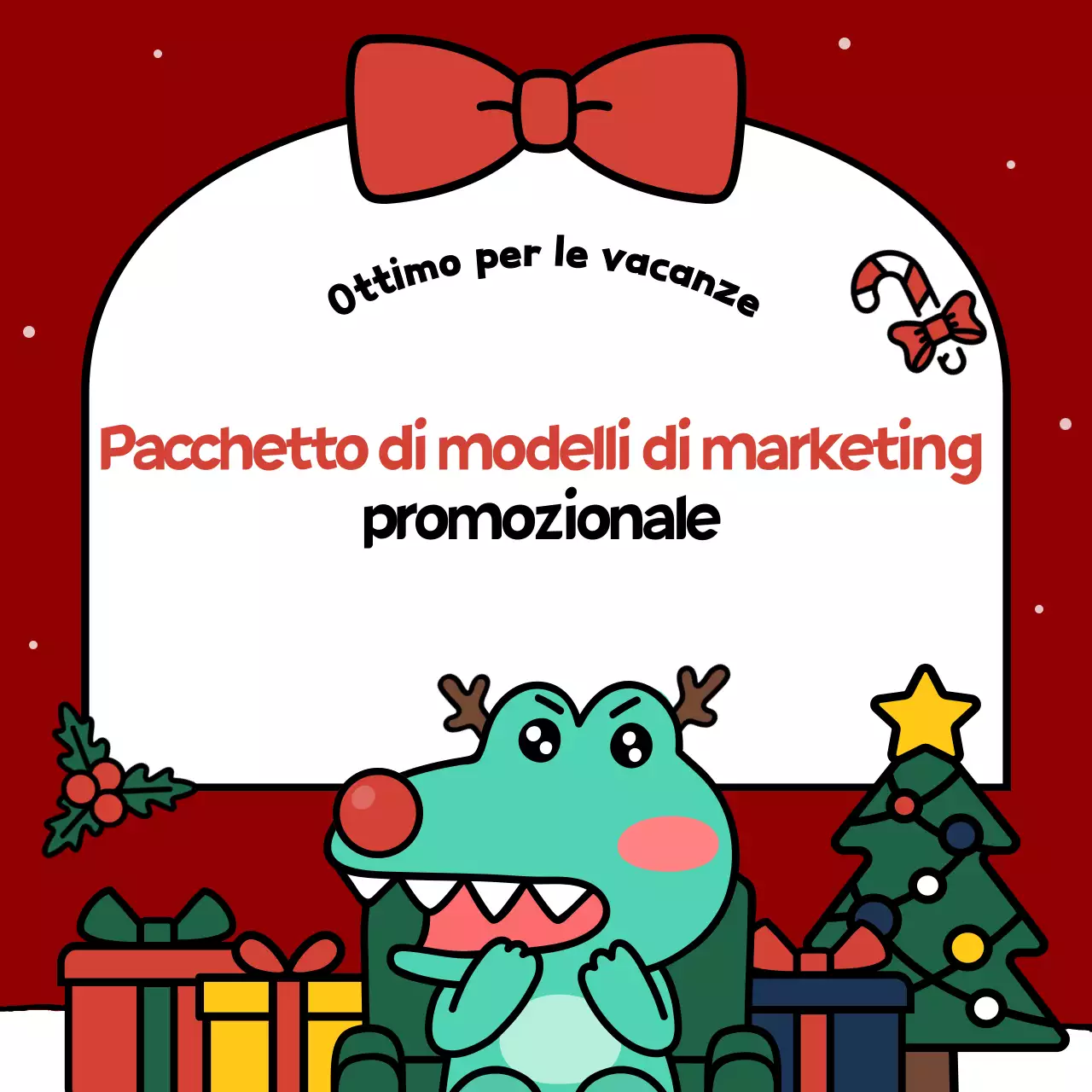 Promozione di marketing Red Christmas per le festività natalizie