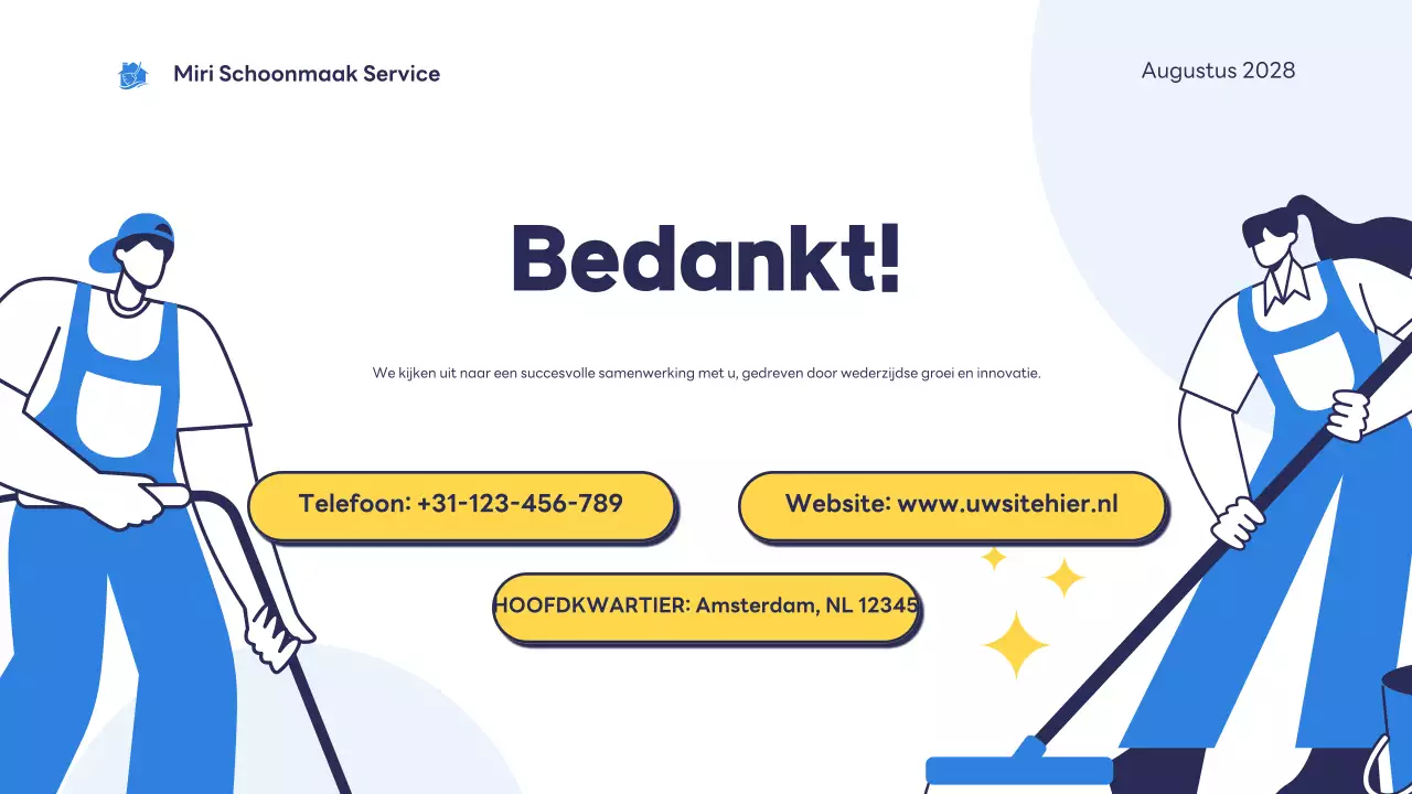 blue modern cleaning service introductie