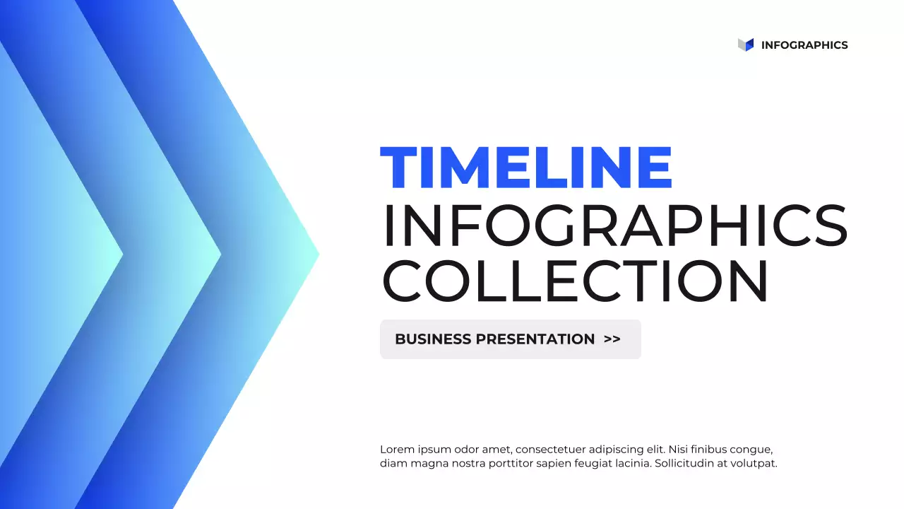 블루 모던 타임라인 프레젠테이션