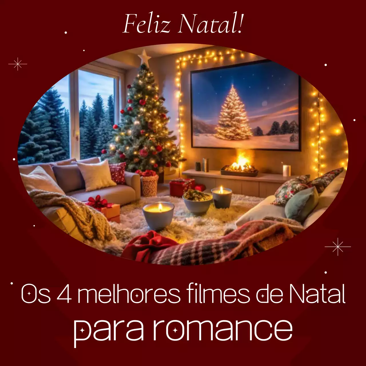 Escolhas de Natal vermelhas e acolhedoras