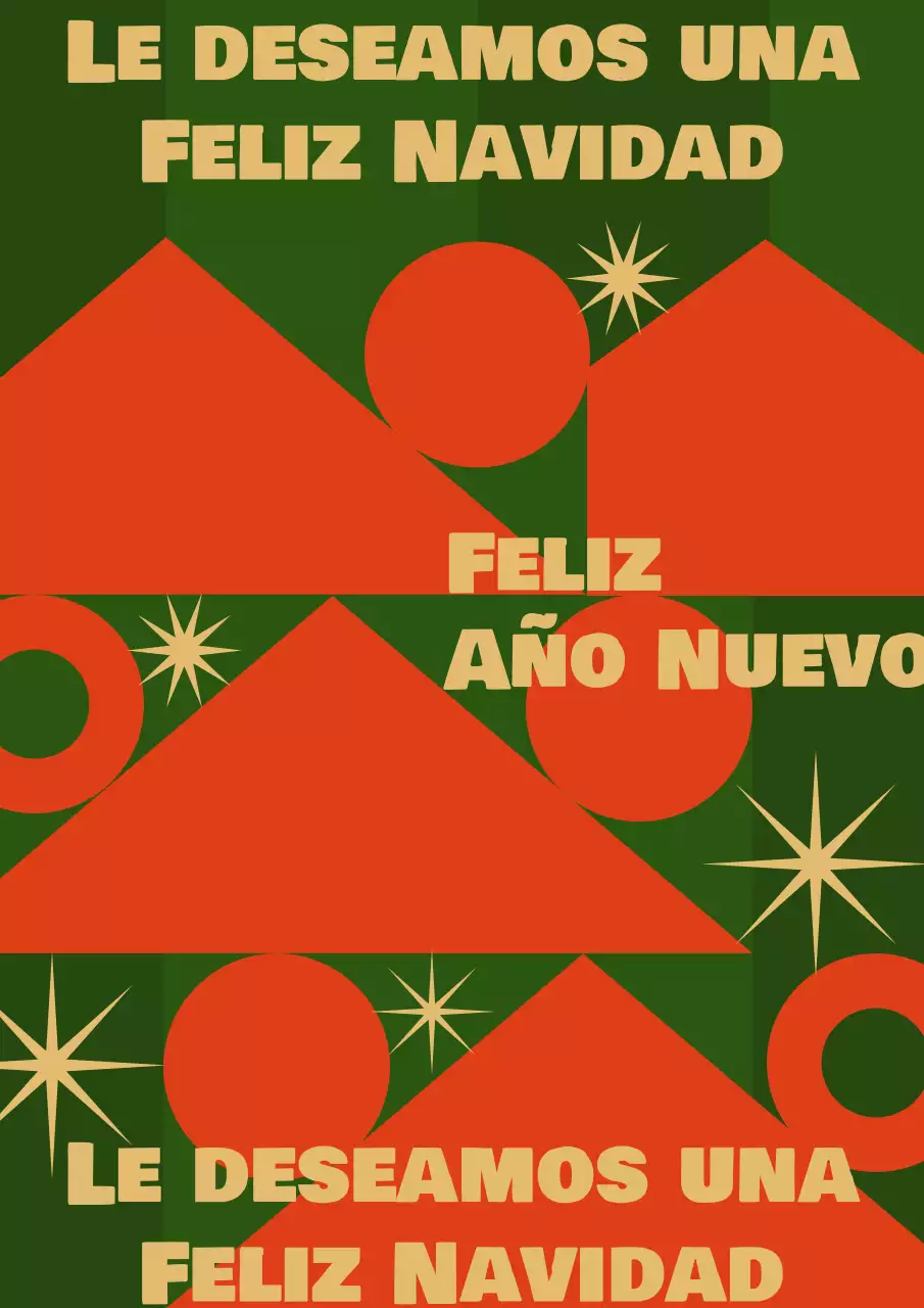 Tarjeta de Navidad de geometría abstracta