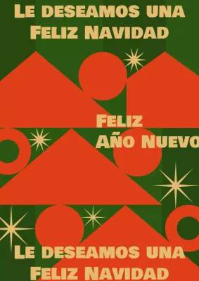 Tarjeta de Navidad de geometría abstracta