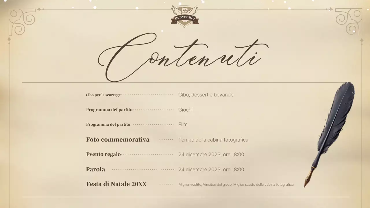 Invito natalizio classico beige