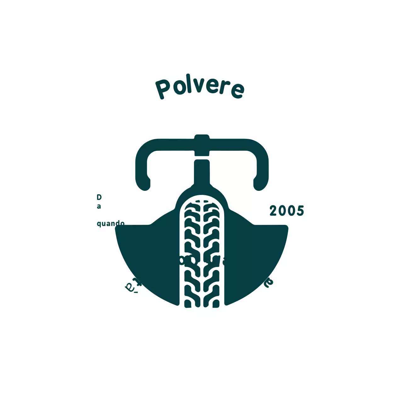 Logo verde minimalista per il ciclismo