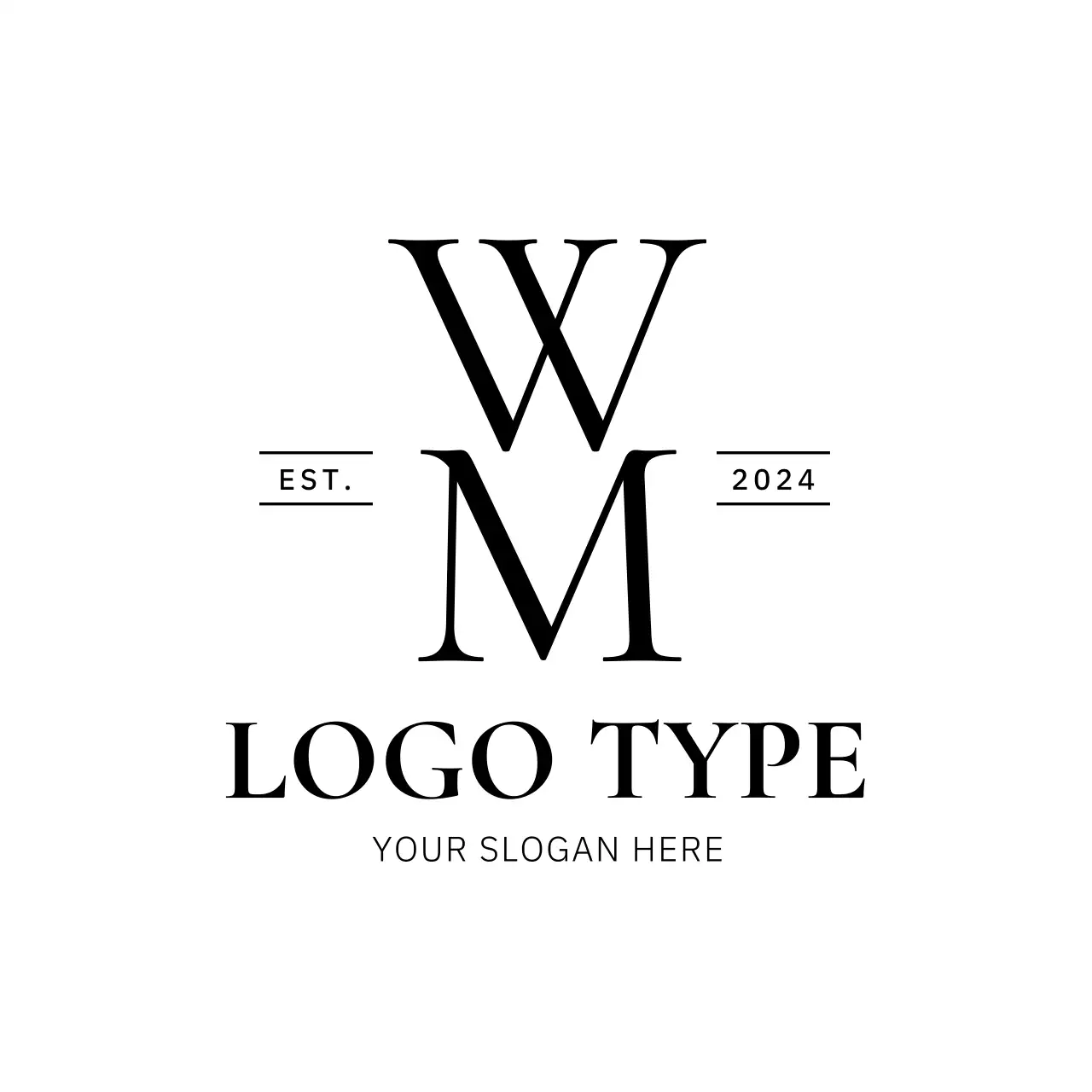 Black Minimal Design Logo