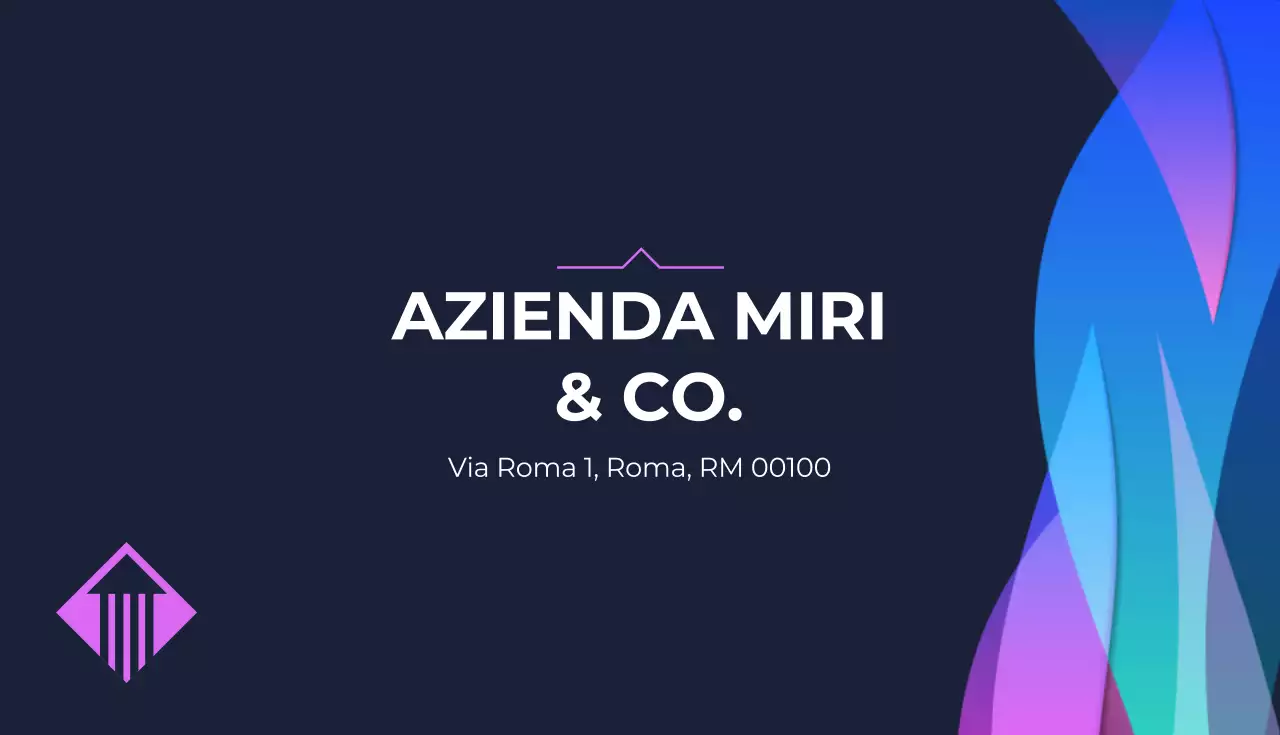 biglietto da visita astratto e colorato