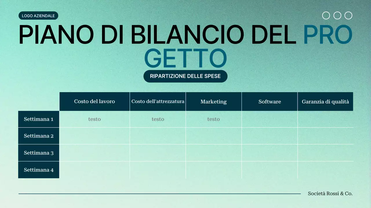 verde gradiente moderno Proposta di progetto