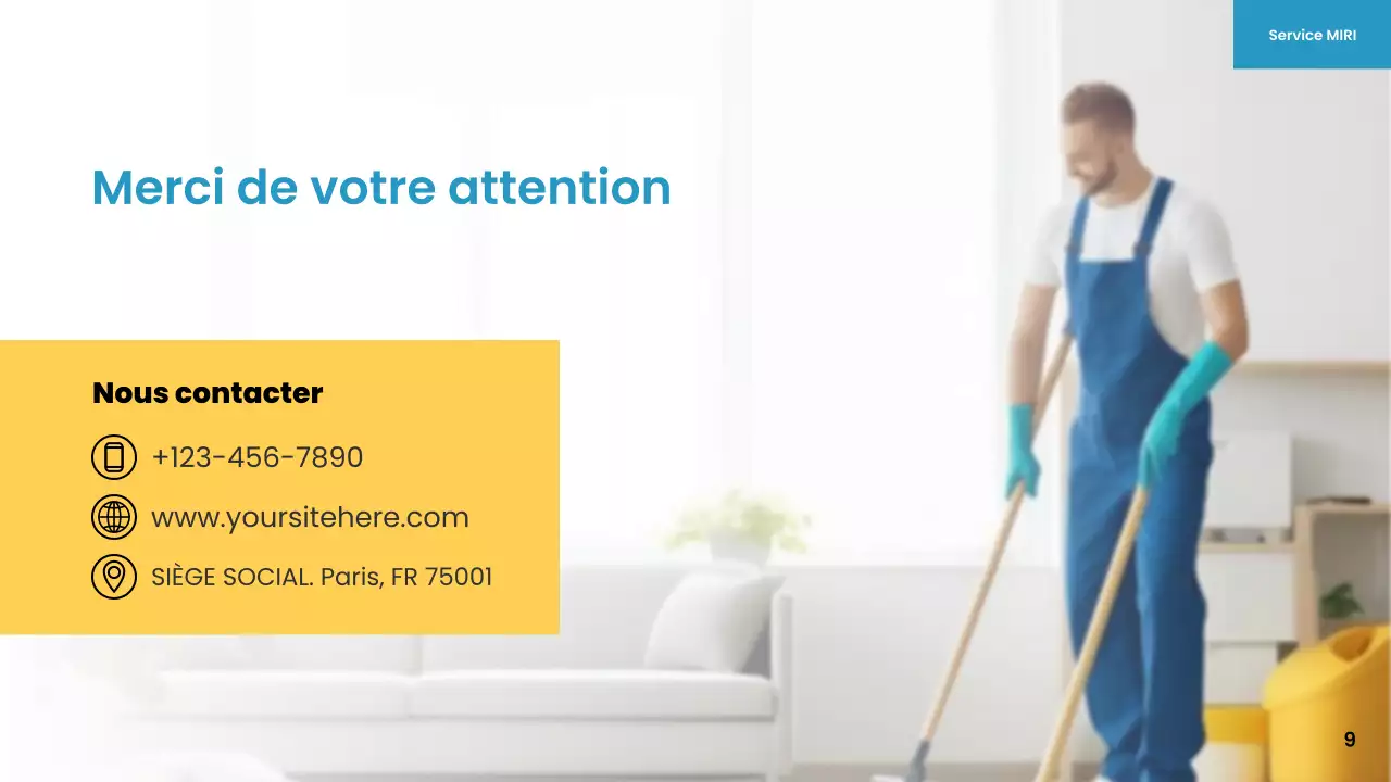 blue yellow modern cleaning service promotion