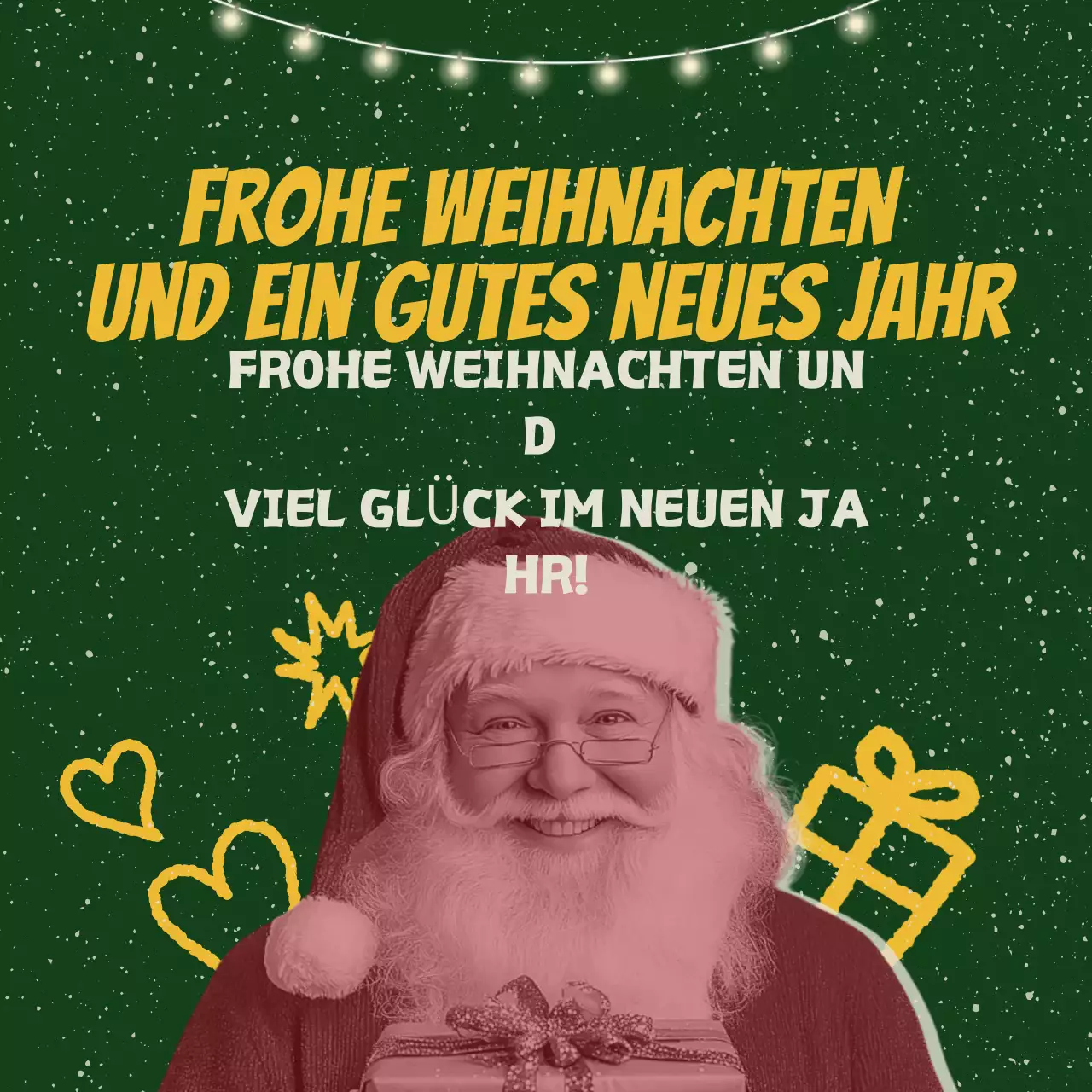 Rote Retro-Weihnachtsgrüße