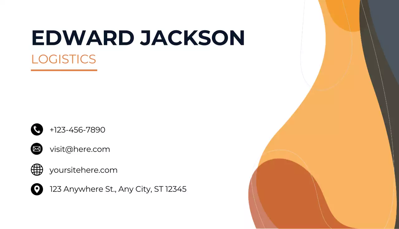 Orange Modern Business Card