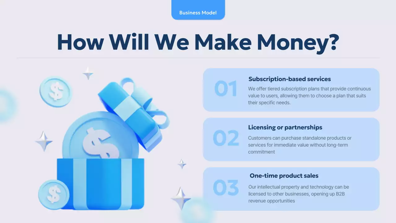 블루 모던 스타트업 피치 프레젠테이션