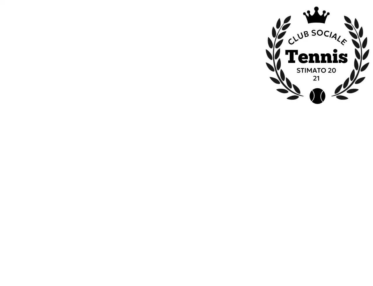 Logo semplice dell'organizzazione di tennis