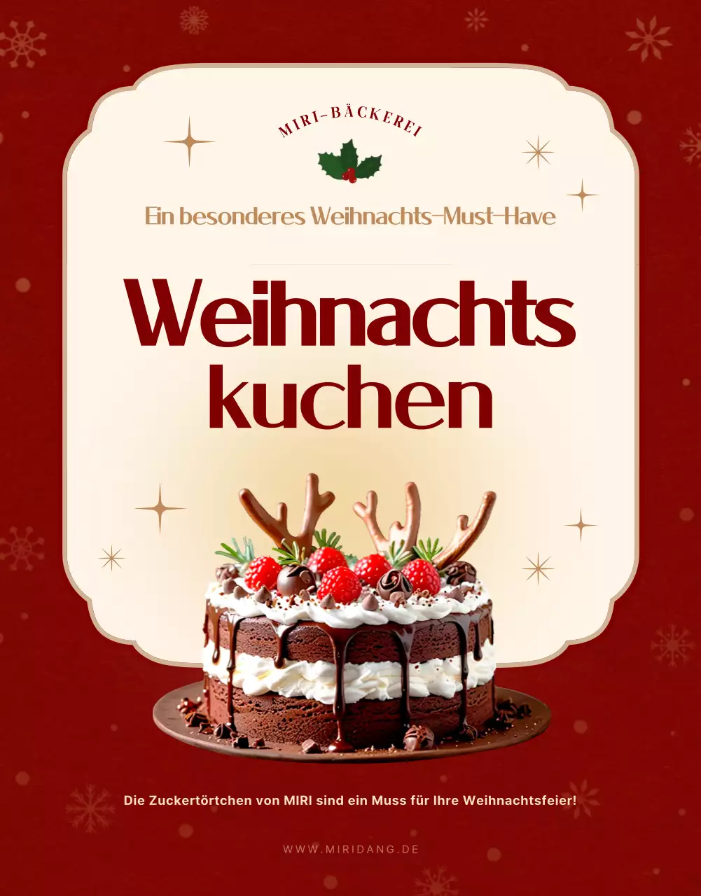 Rote Vintage-Weihnachtswerbung