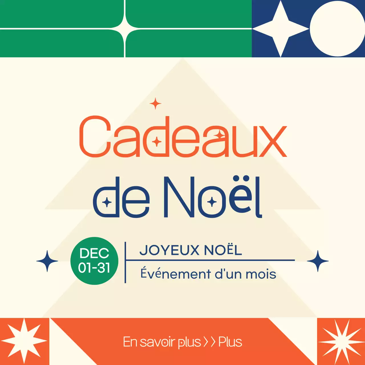 Événement de Noël rétro beige