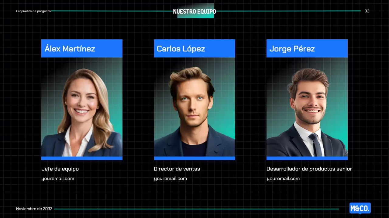 Propuesta de proyecto Blue Modern