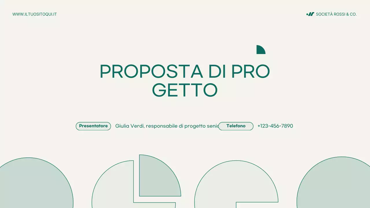 documento di proposta di progetto moderno e alla menta