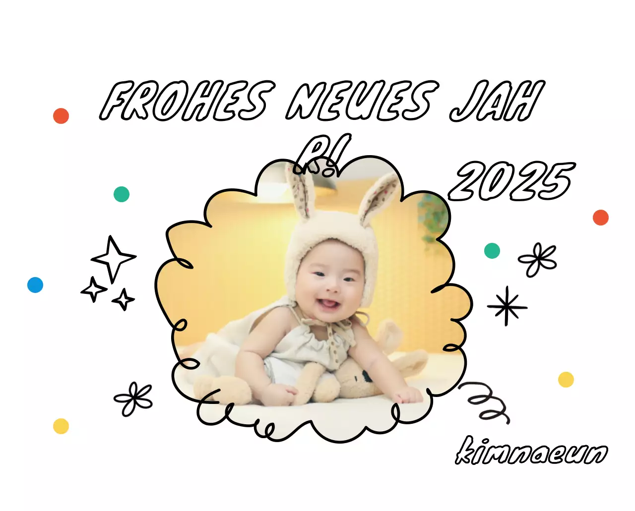 Gelber niedlicher Fotokalender