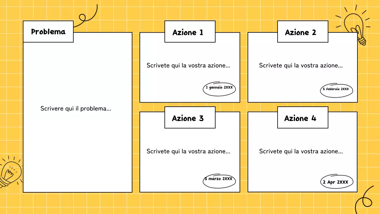 presentazione infografica di brainstorming giallo
