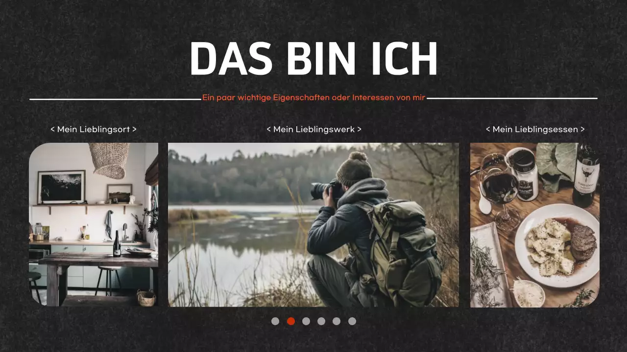 schwarzes modernes Portfolio-Dokument