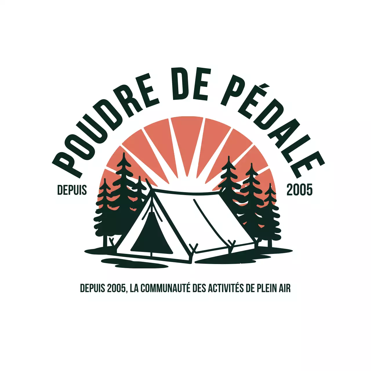 Logo Camping rustique orange