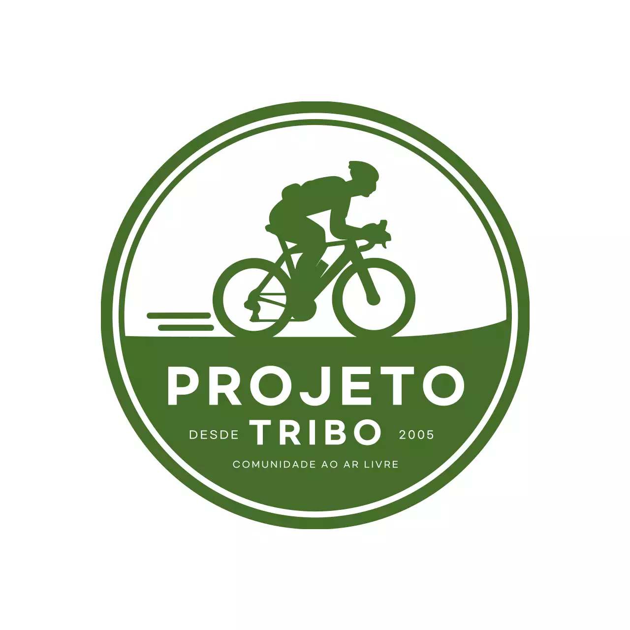 logótipo verde de ciclismo minimalista