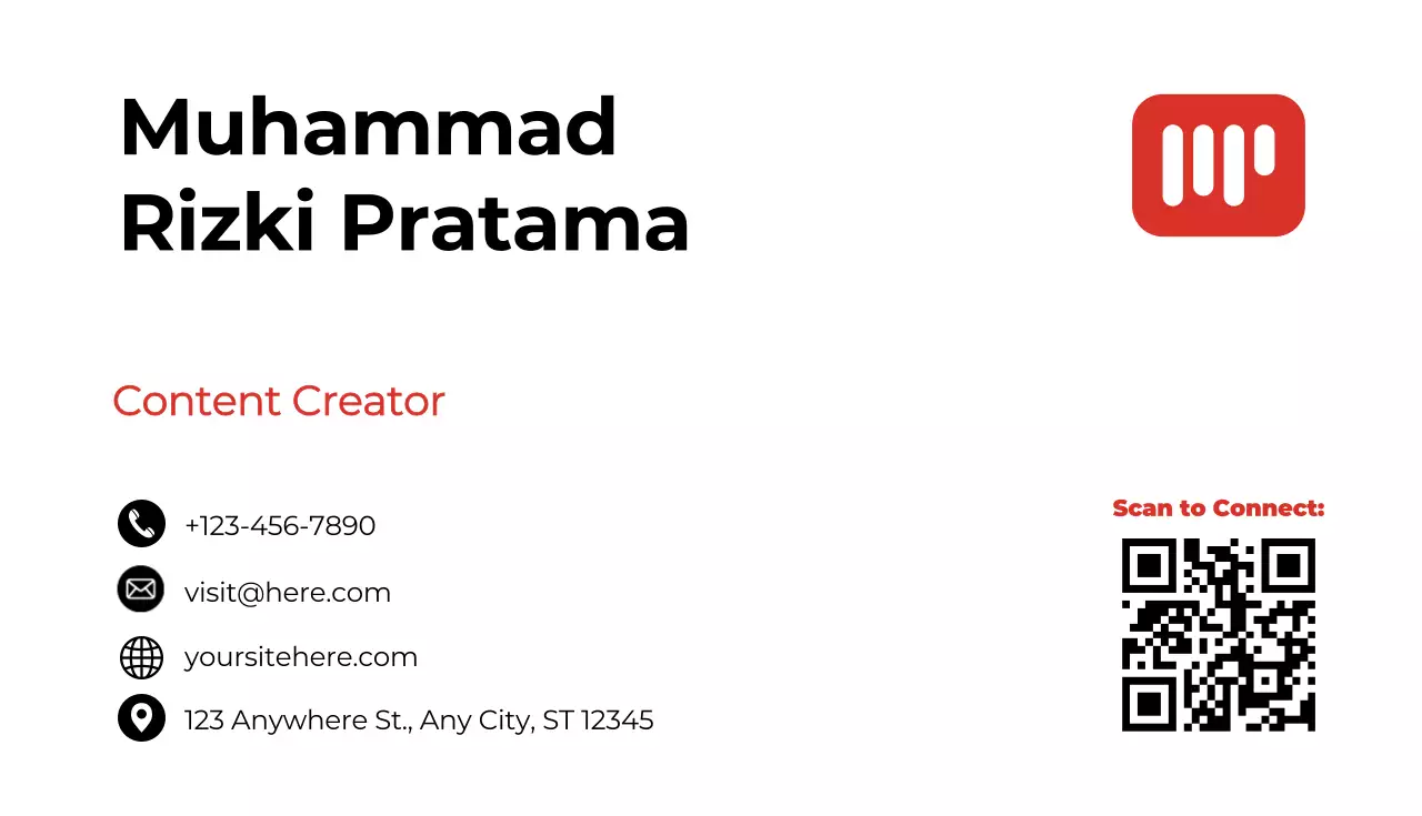 Red Modern Business Card