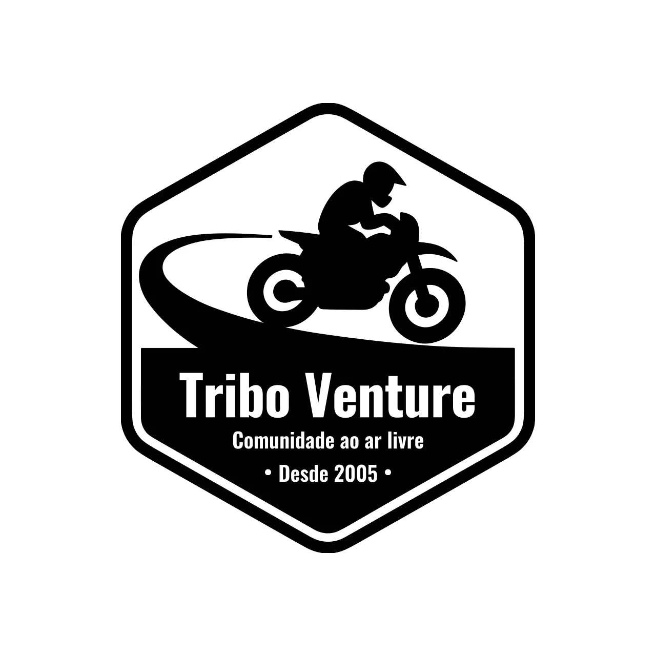 Logótipo de moto vintage preto
