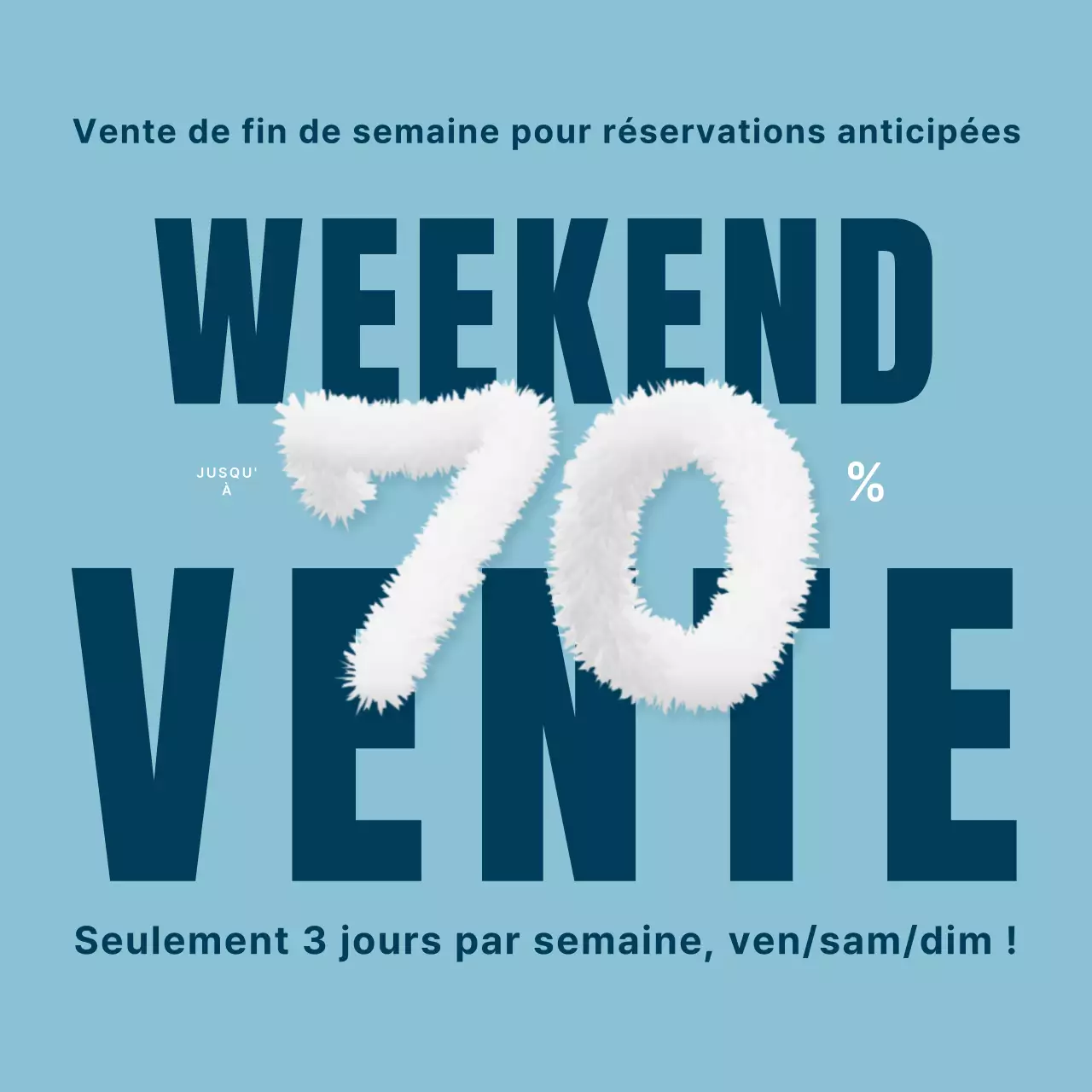 Vente de liquidation bleu clair