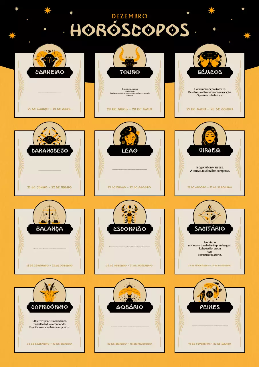 orange vintage horoscope december guide