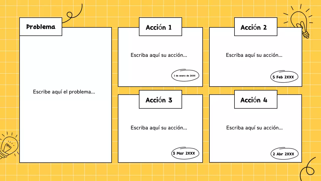 amarillo brainstorming infografía presentación