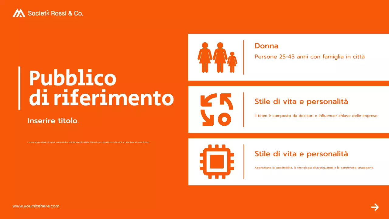 presentazione di una proposta di progetto moderno arancione