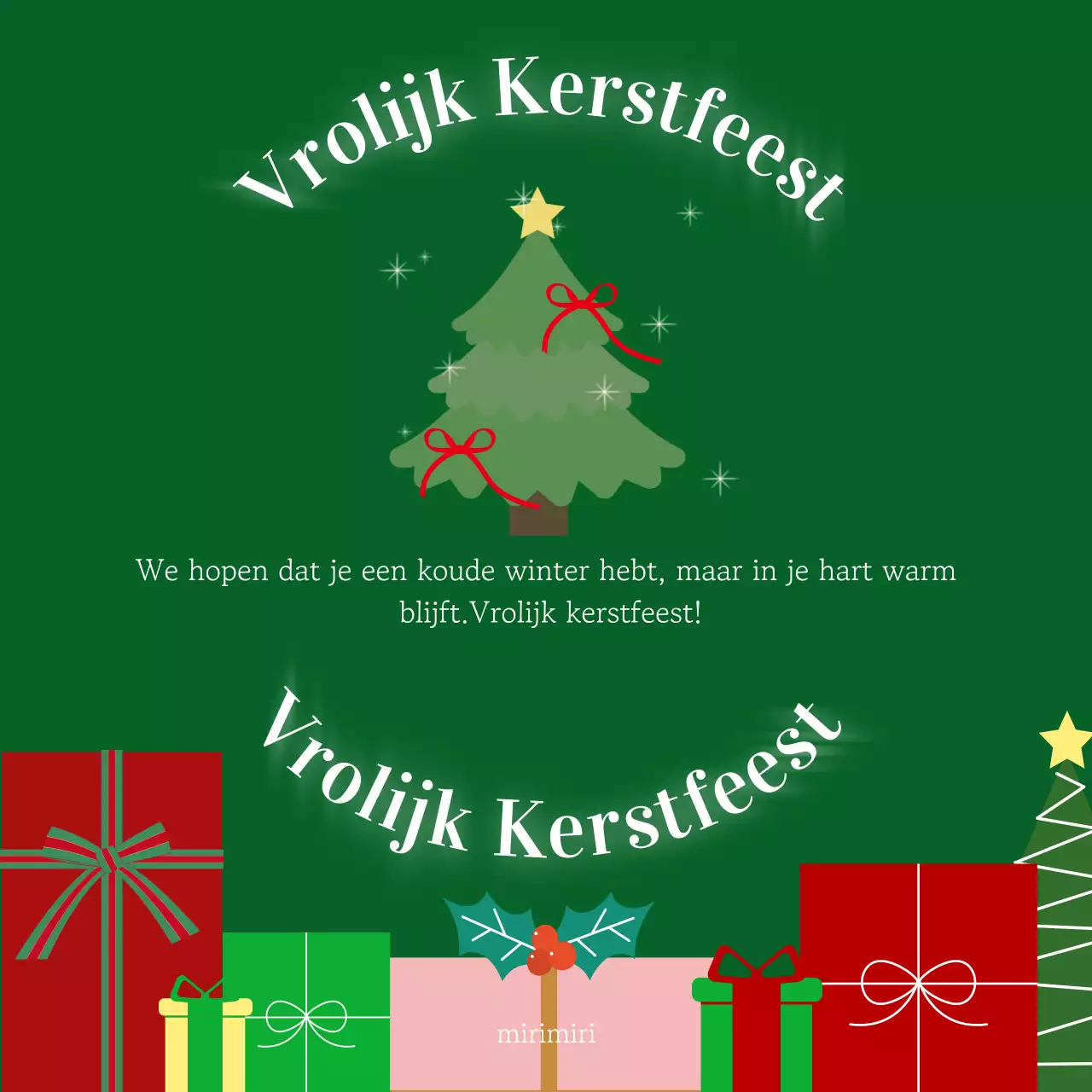 Groene eenvoudige kerstfestiviteiten