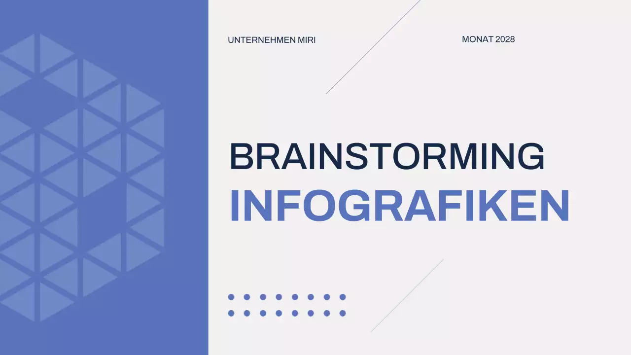 Grau Blau Modern Brainstorming Infografik Präsentation