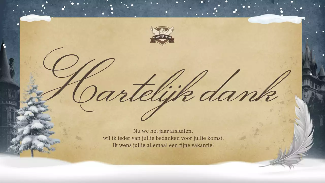 beige klassieke kerstuitnodiging