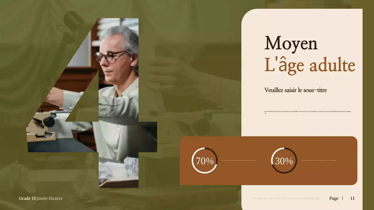 biographie classique beige pour l'annonce de l'école