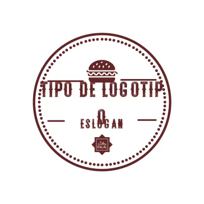 logo marrón retro burger food