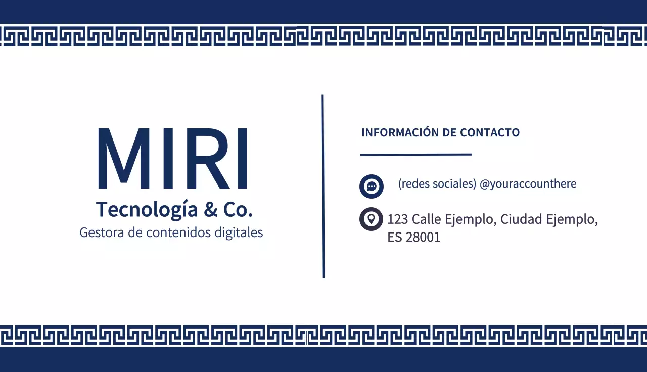 tarjeta de visita personal gestor de contenidos digitales
