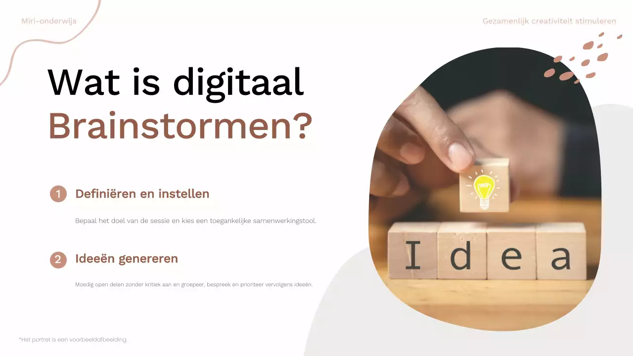 bruin en roze organische brainstorm layout gids