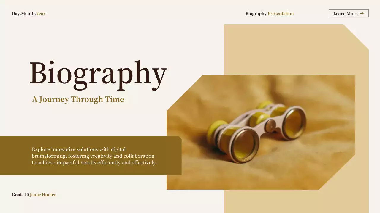 Beige Classic Biography Presentation