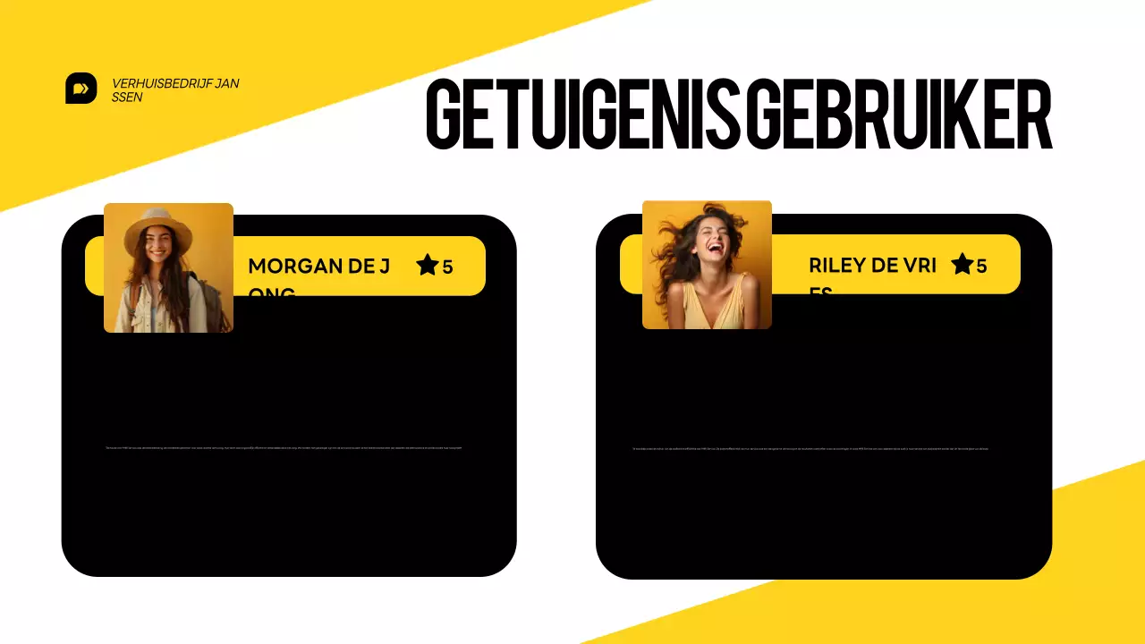 Yellow and White Verhuisservice Introductie Presentatie