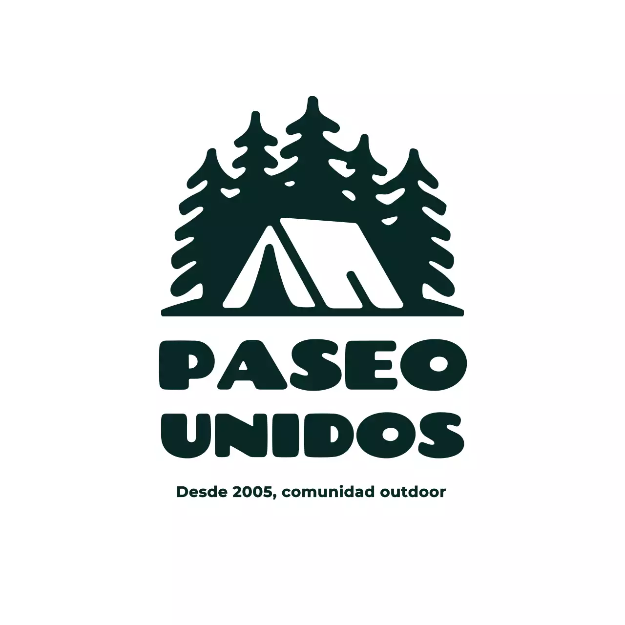 logotipo negro experiencias al aire libre estilo minimalista