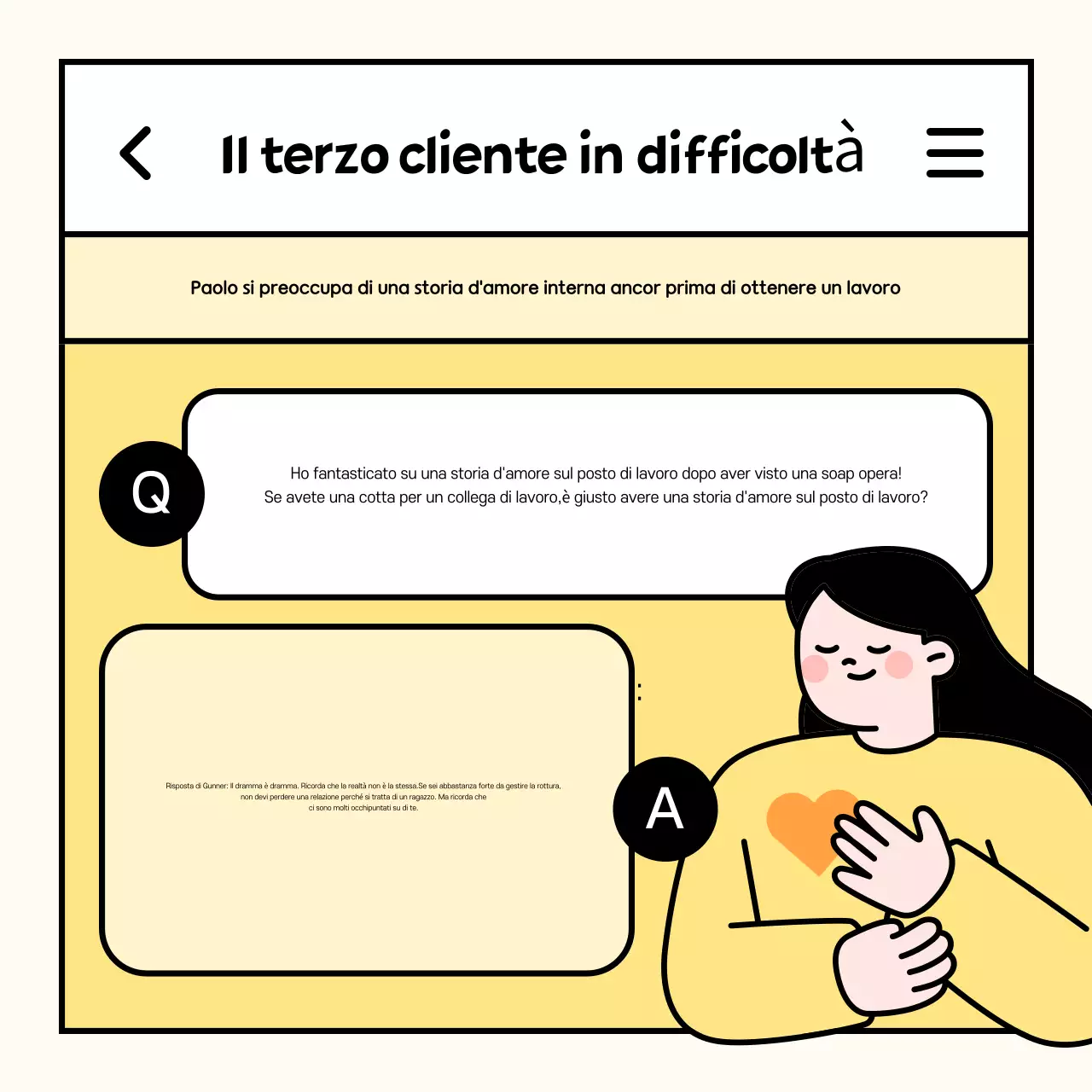 Promuovere la consulenza gialla sulle preoccupazioni dei dipendenti